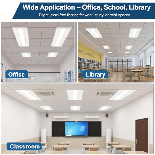 2x2 LED Troffer Light, 2-Pack, Backlit Panel, 15W–40W Selectable, 5CCT, 0–10V Dimmable, ETL, Drop Ceiling - size: 2x2FT-2pack