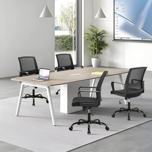 CLATINA Ergonomic Rolling Mesh Desk Chair with Executive Lumbar Support and Adjustable Swivel Design for Home Office Computer Black 2 Pack - size: 2 Pack