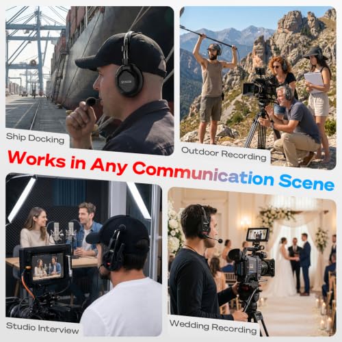 SYNCO XTALK XMAX5 Wireless Intercom Headset System AI Noise 1640ft with BT - color: 5-set, size: Xtalk Xmax