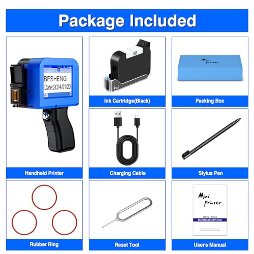 Mini Handheld Inkjet Printer Gun for Date/Batch/QRcode/Text(MP10,0.5") - size: 0.5inch Printer