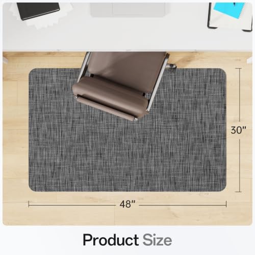 Office Chair Mat for Hardwood & Tile Floor, 30" x 48" Desk Computer Chair Mat, Anti Slip, Floor Protector Under Desk Low-Pile Office Rug for Rolling Chair, Dark Grey - color: Dark Grey, size: 30'' x 48'' Rectangle