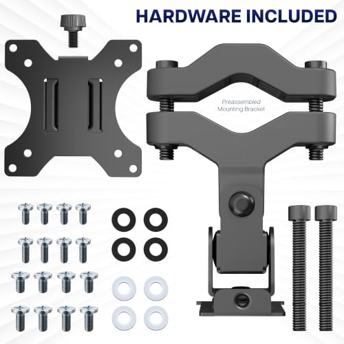 VIVO Black Pole Bracket Monitor Mount for 17-32 in Screen, MOUNT-POLE01