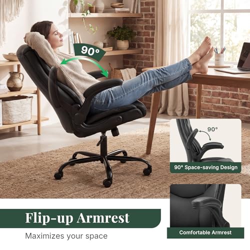 Executive Office Chair, PU Leather, Adjustable Height