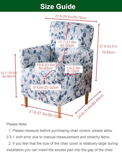 CRFATOP Accent Chair Cover, Stretch Armchair Slipcover for Living Room - color: Color A01