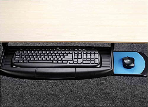 GUNEL Keyboard Stand, Sliding Computer Desk Extension with Retractable to Slide Under Desk, Computer Tray Drawer with Mouse Tray (Color : A) - color: A