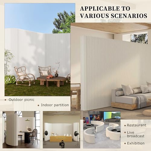 Folding Paper Room Divider – Lightweight Freestanding Privacy Screen for Home, Office & Studio – Portable Partition Wall, No Assembly Required