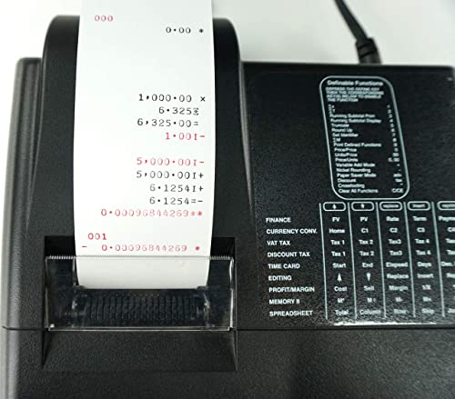 Monroe UltimateX Elite Printing Calculator/Adding Machine Bundle with Ribbons, Paper and Foam Calculator Stand