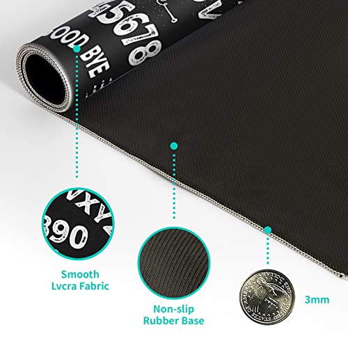 Mysterious Spirit Goth Gaming Mouse Pad 31.5x11.8 Inch Large Desk Mat Black Extended Pads Big Mousepad Non-Slip Rubber Base Keyboard Mat with Stitched Edges for Gaming Laptop Computer PC Desktop - color: Mysterious Spirit Goth