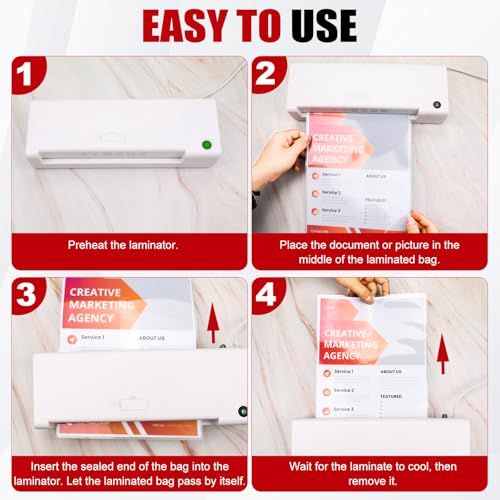 CAREGY 300 Pack Laminating Sheets, Holds 8.5 x 11 Inch Sheets,5 Mil | 9 x 11.5 Inches Thermal Laminating Pouches for Laminator, Clear, Letter Size, Office and School Supplies - size: 300PACK-5Mil (9 x 11.5Inches)