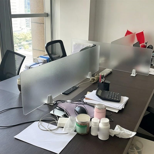 Acrylic Desk Privacy Divider, Freestanding Table Partition Panel, Portable Board with Clamps for Offices Library(15.7x31.5in) - size: 15.7x31.5in