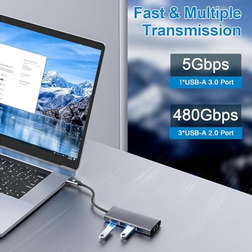 USB C HUB 10 in 1 Docking Station Compatible with MacBook Pro/Air - size: 10 in 1