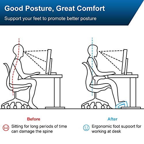 StrongTek Wooden Foot Stool Under Desk, Removable Cushion, 3 Angles | Anti-Slip, Wide Platform, Reinforced Side Panels, Easy Assembly, Work and Gaming Comfort, Natural - color: Natural-soft