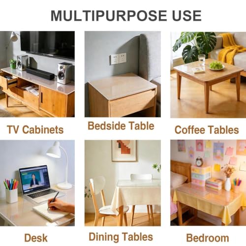 Clear Desk Matt for Desktop Oil Proof PVC Table Cover Protector for Desk Floor Table,16×30in - size: 16×30in