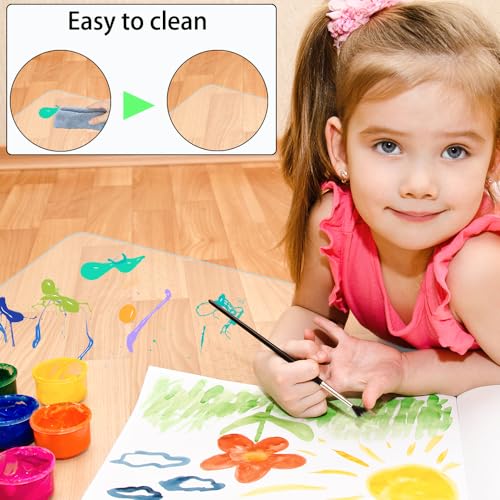 Clear Chair mat for Hardwood Floor 36 x 55 inches Transparent Floor Mats Wood/Tile Protection Mat for Office & Home (36" X 55" Rectangle)