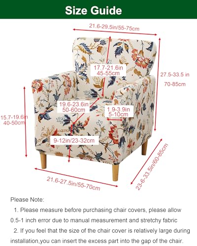 CRFATOP Accent Chair Cover, Stretch Armchair Slipcover for Living Room - color: Color A18