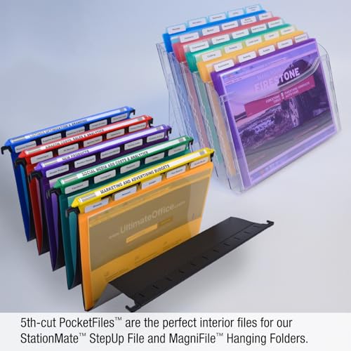 Ultimate Office Poly Color File Folders Letter Size, 5th-Cut Tabs Set of 25 - style: 5th-Cut Tabs, set of 25