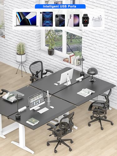 Desk Clamp Power Strip 3 Outlet 2 65W USB-C Ports White - color: White-2