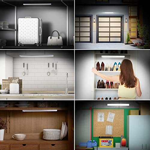 BLS 84 LED Closet Lights - Battery Powered, Super Bright Under Cabinet Lighting with Motion Sensor, Wireless, 3200mah Rechargeable Battery, 120 Days Run Time - color: 5500K Daylight White-17 inches-1 Pack