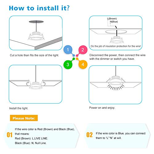 2 Inch LED Downlight, Recessed Lighting Dimmable Ceiling Light, 3W, 4000K Natural White, CRI80 with LED Driver(35W Halogen Equivalent), 4 Pack - color: Natural White, size: White/4 Pack