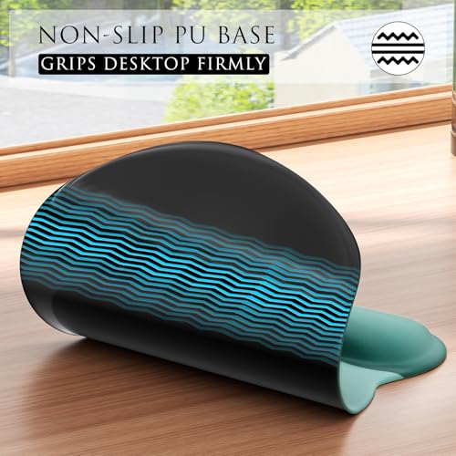 MROCO Ergonomic Mouse Pad with Gel Wrist Rest, 9.4 x 8.1 in, Green Gradient - color: Green Gradient