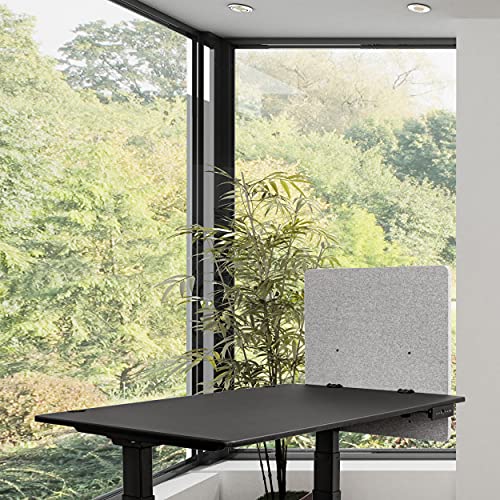 Stand Up Desk Store ReFocus Clamp-on Acoustic Desk Divider Privacy Panel that Reduces Noise and Visual Distractions (Cool Gray, 23.6" x 23.6") - color: Cool Gray, size: 24" X 24"