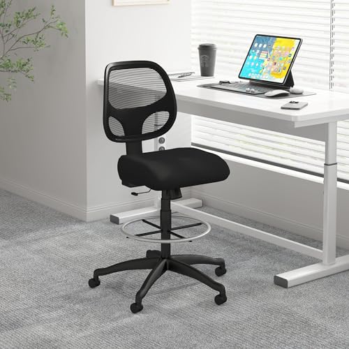 Boss Office Products Commercial Grade Mesh Stool, Black