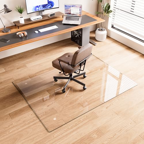 36"x48" Tempered Glass Chair Mat for Carpet - size: 36x48