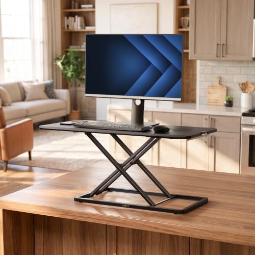 VIVO Black 36 in Single Top Standing Desk Converter, DESK-V036U - color: Black, size: 36"