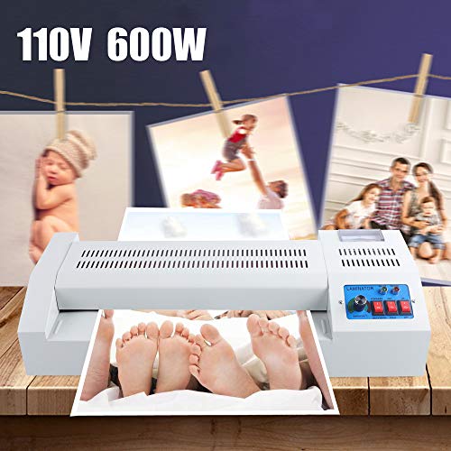 110V 600W Electric Thermal Laminator Machine for A4/A3 Paper Hot/Cold Roll Laminating Machine No Bubbles Machine,Commercial Laminator Machine for Office School Business Use
