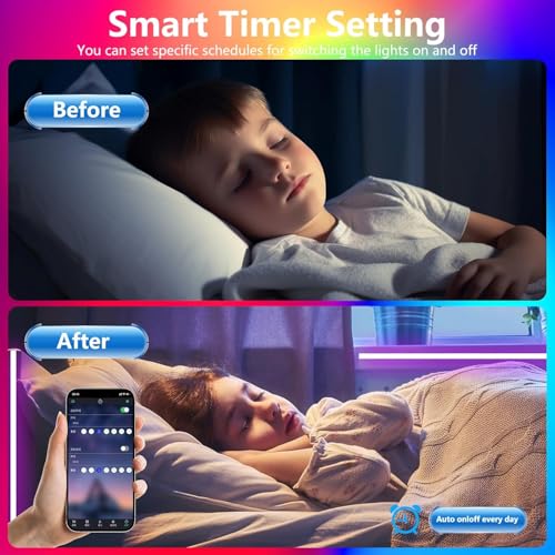 PSTAR LED Lights for TV,6.56ft Music Sync RGB Backlight with Remote & App Control, USB Powered for 32-40 Inch TVs, Gaming Monitors, PC, Bedroom - size: 6.56FT