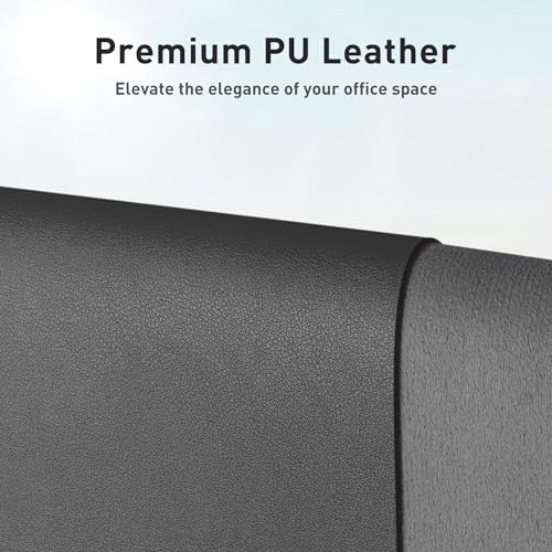 Aothia Leather Desk Pad Protector, Mouse Pad, Office Desk Mat, Non-Slip PU Leather Desk Blotter, Laptop Desk Pad, Waterproof Desk Writing Pad for Office and Home (Gray,23.6" x 13.7") - color: Gray, size: 23.6" x 13.7"