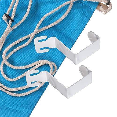 PATIKIL Foot Hammock Under Desk, Adjustable Foot Rest Sling with Hooks Portable Desk Footrest for Airplane Travel Home Office, Blue Style 1 - color: Blue