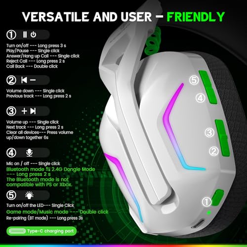 WESEARY Wireless Gaming Headset for Xbox Series X|S, Flux White - color: Flux White