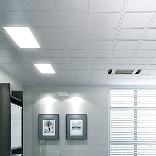 5 Pack 18W LED Panel Light Lamp, Square LED Recessed Downlight Panel Ceiling Lighting with LED Driver, AC85-265V, Hole Size 200MM (18W, Warm White) - color: Warm White, size: 18w