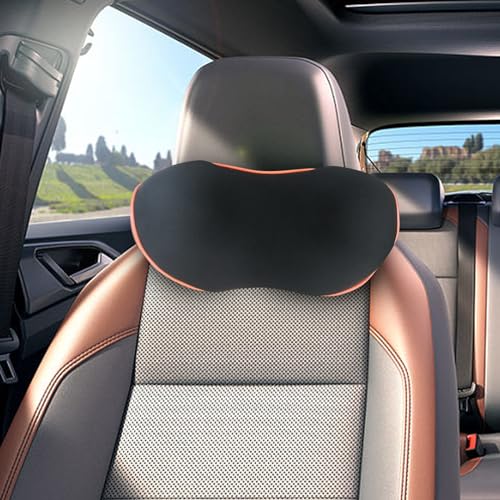 SPRFUFLY Really Comfy Car Headrest Pillow, Soft Car Neck Pillow for Driving - color: Orange