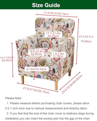CRFATOP Accent Chair Cover, Stretch Armchair Slipcover for Living Room - color: Color A07