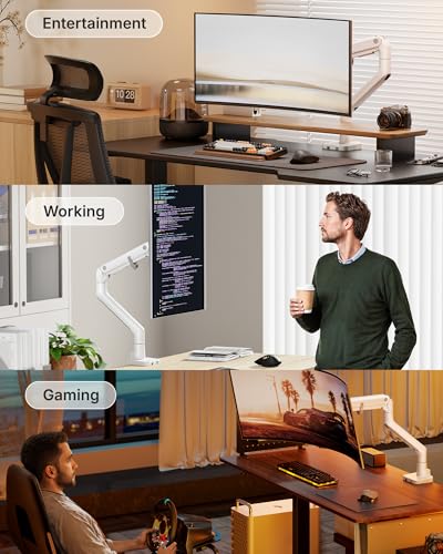 monTEK Heavy-Duty Monitor Arm Bundle with Universal VESA Extension Kit, Fits 17–57" Curved & Ultrawide Screens up to 59.4 lbs, with USB A/C Expands VESA to 200x200 & 300x300