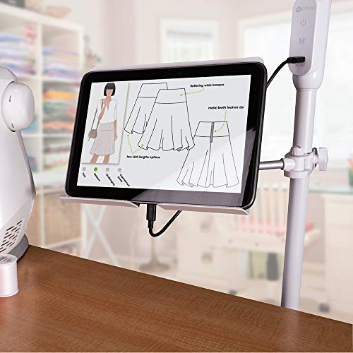 OttLite LED Floor Lamp with USB Port, White - color: White