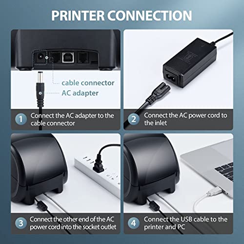 iDPRT Thermal Label Printer SP310 - Label Maker with Auto Label Detection, Support 1"-3.15" Print Width, Windows&Mac, Suitable for Barcode, Address, Filling & Storing for Home,Office&Business(Renewed)