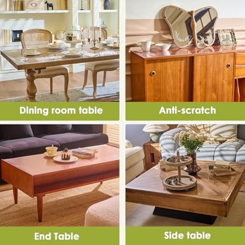 Clear Table Cover Protector 60x36'', Waterproof 2.0mm Thick PVC Table Pad - size: 60x36 inches