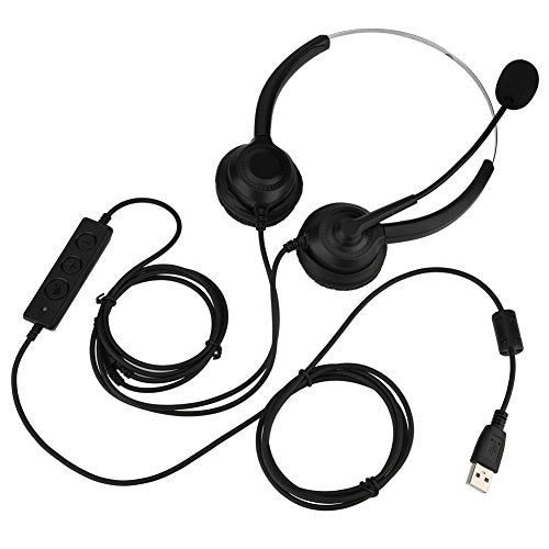 USB Headset, Call Center Headset with Microphone, Mute Function and Noise Cancelling Function.Business Headset for Skype, Webinar, Call Center, Telephone Counseling Services