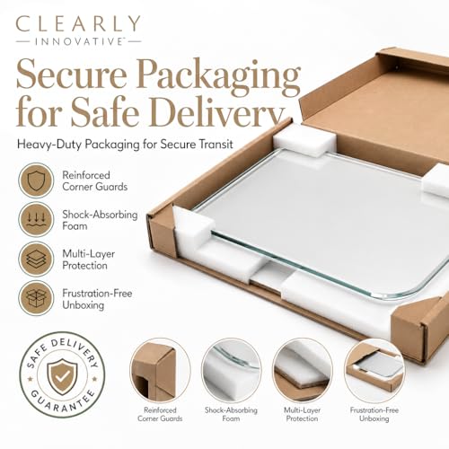 Tempered Glass Office Chair Mat for Carpet & Hardwood, 46" x 46", Clear - color: Clear (Standard Clear), size: 46" by 46" Non-Tabbed