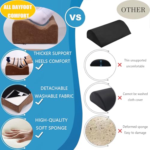 Work Foot Rest Under Desk,Comfort Foot Rest for Couch - color: Brown