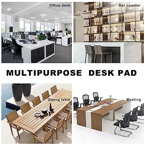 CENNBIE Leather Desk Pad Large, 71" x 27.5" Desk Mat Protector (Black) - color: Black, size: 25.7" x 71"