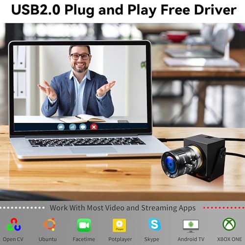4K Webcam 1080P@120fps USB Steaming Camera with 3.6-10mm Varifocal Manual Lens,12Megapixel UVC Free Driver Compatible Computer, Plug and Play for Conferencing 3D Printer Industrial Security - size: 3.6-10mm 3X Manual Zoom Lens