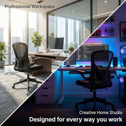 Ergonomic Office Desk Chair High Back Mesh Computer Chair Adjustable Chair - color: 02black
