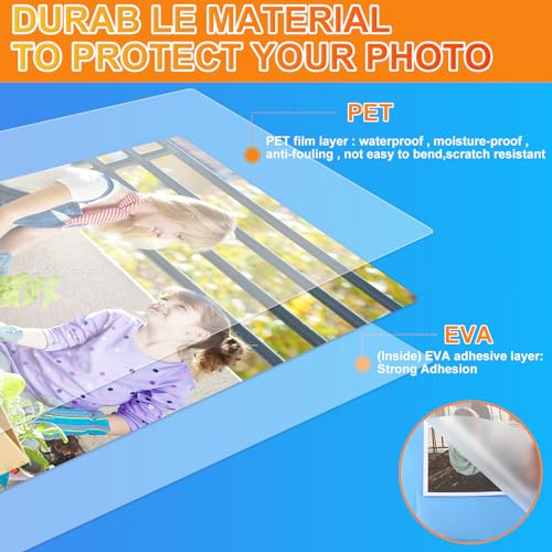 CAREGY 600 Pack Laminating Sheets,Holds 8.5 x 11 Inch Sheets,3 Mil - size: 600PACK-3Mil (9 x 11.5Inches)