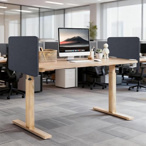 2-Pack Felt Desk Dividers, Clamp-On Privacy Panels, 16 x 24 Inch, Dark Gray - color: Dark Gray, size: 16×24 in (2pcs)