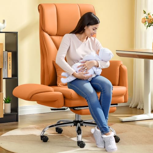 FelixKing Office Chair, Flip Armrests for Pets Criss Cross Legged,Brown - color: Brown