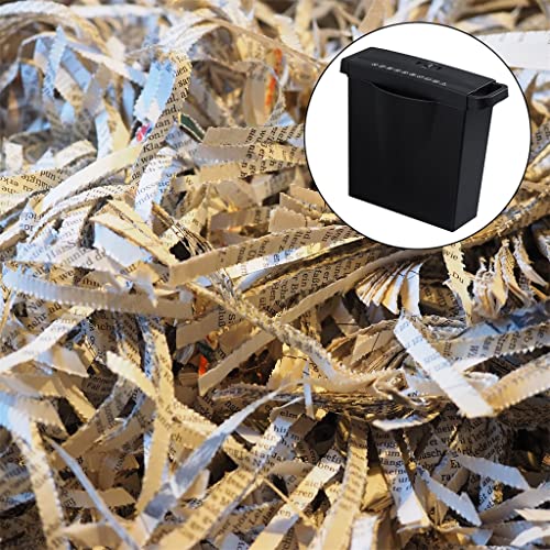 6 Strip Cut Paper Shredder Micro Cut Paper Photo Portable Electric Silent A4 Home Office Use 7L Capacity